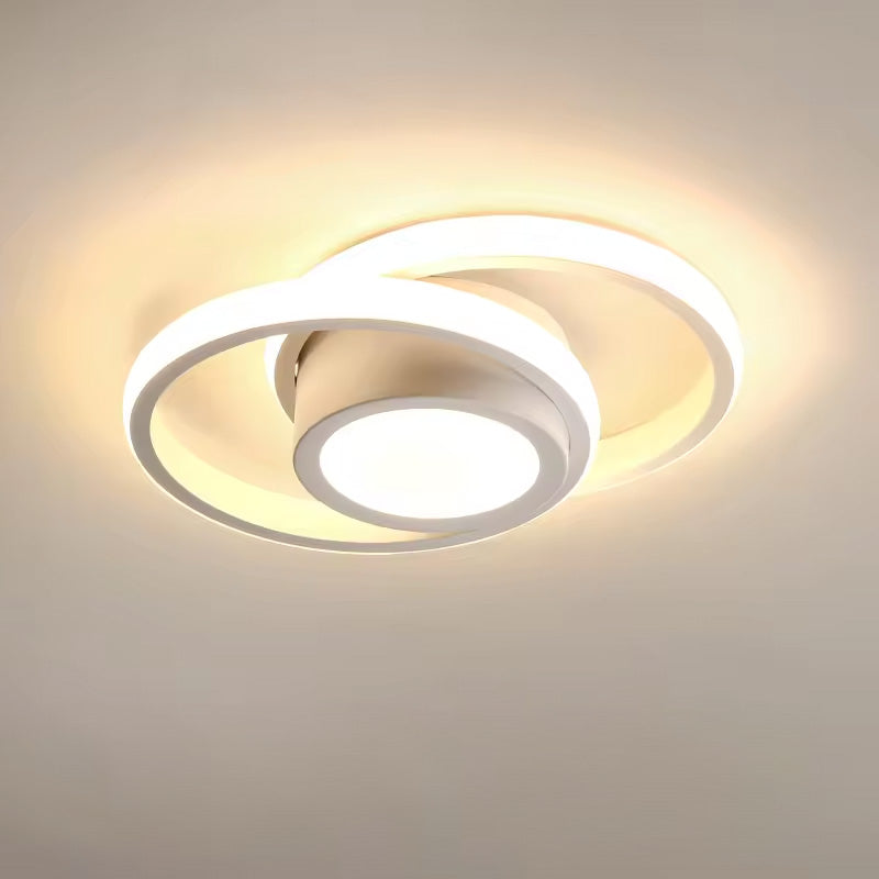 Modern Double Ring LED Ceiling Light – Flush Mount Fixture