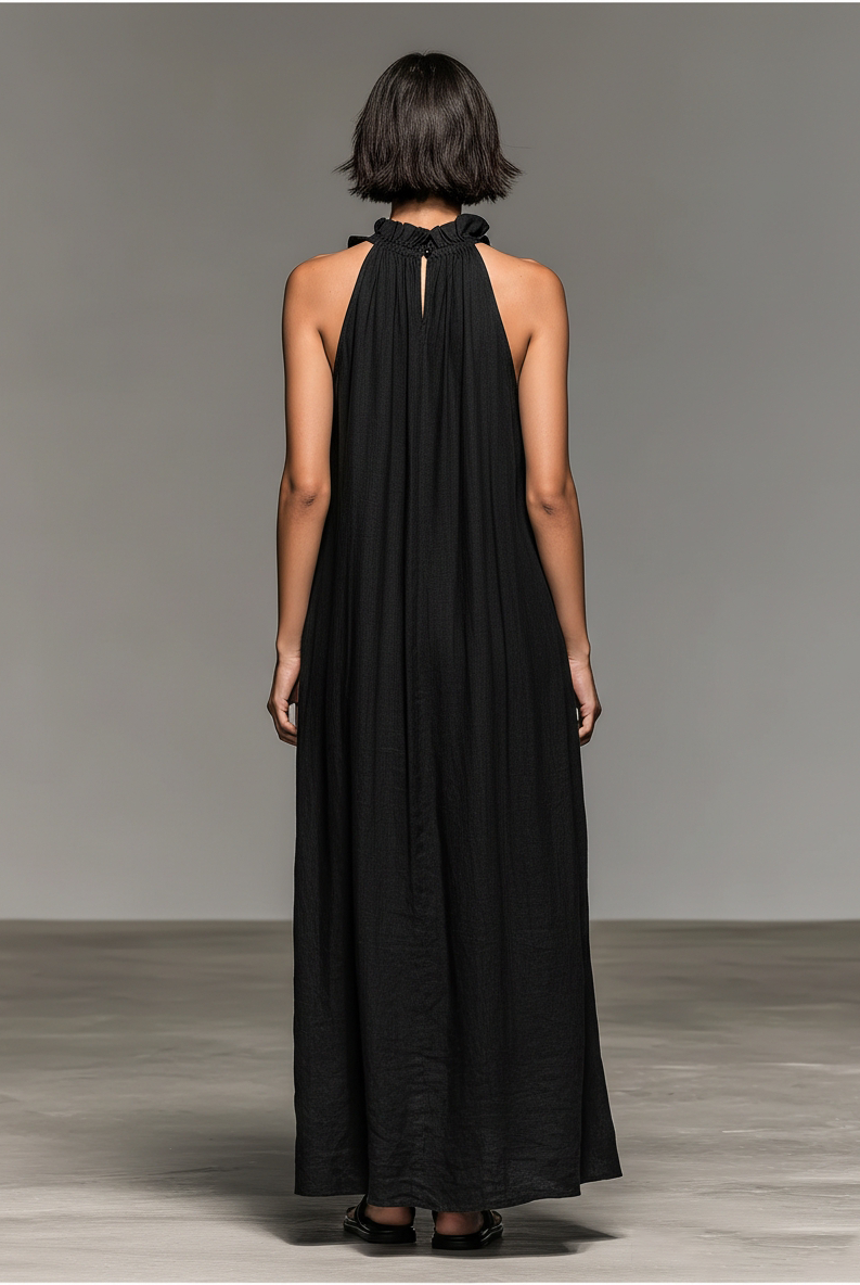 Women's Maxi Ruffle Dress Sleeveless Summer Sundress