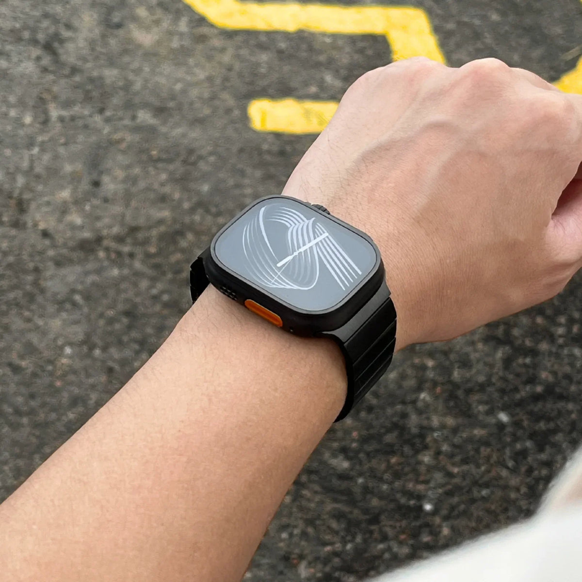 Titanium Watch Strap with Magnetic Link Clasp
