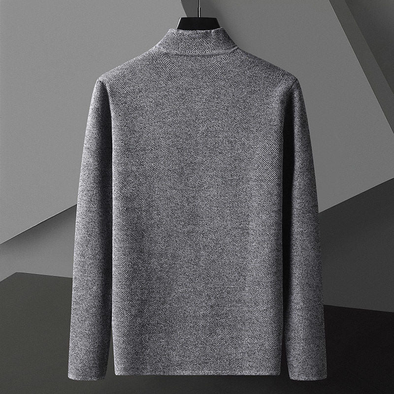 Women's Knit Cardigan with Stand Collar