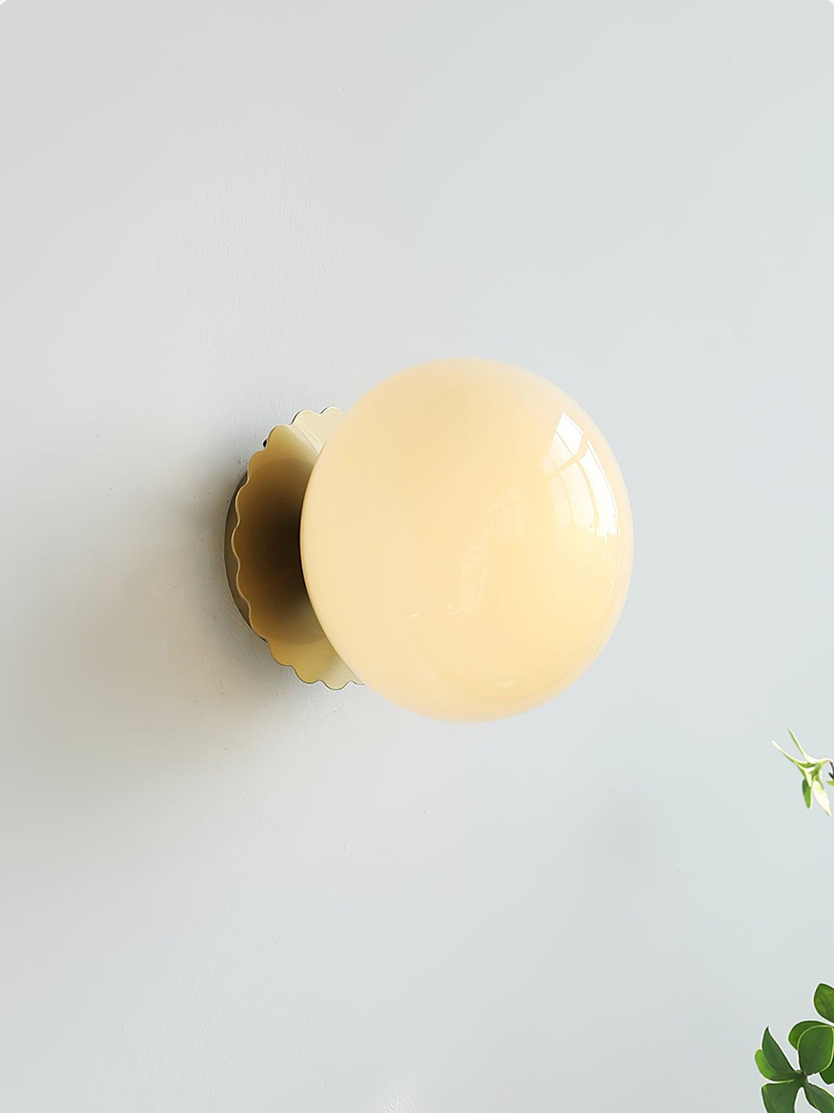 Glass Wall Sconce – Modern Metal Frame for Living Room