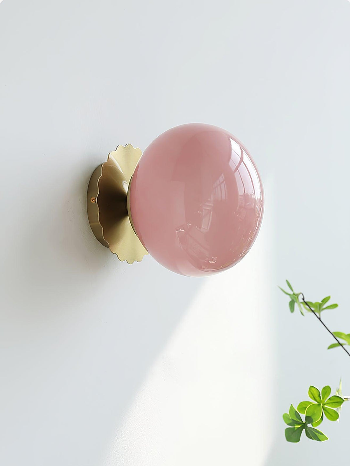 Glass Wall Sconce – Modern Metal Frame for Living Room