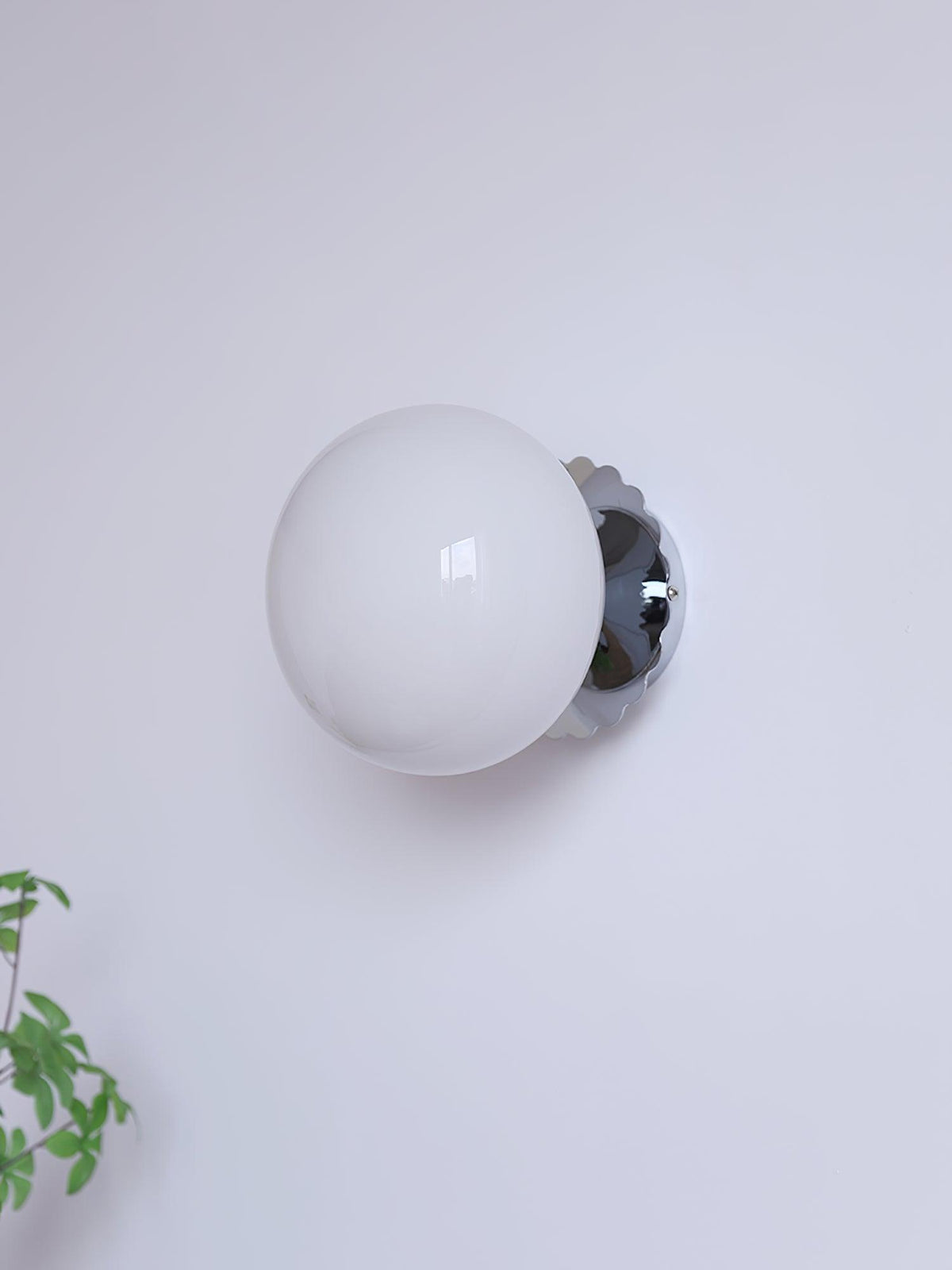 Glass Wall Sconce – Modern Metal Frame for Living Room
