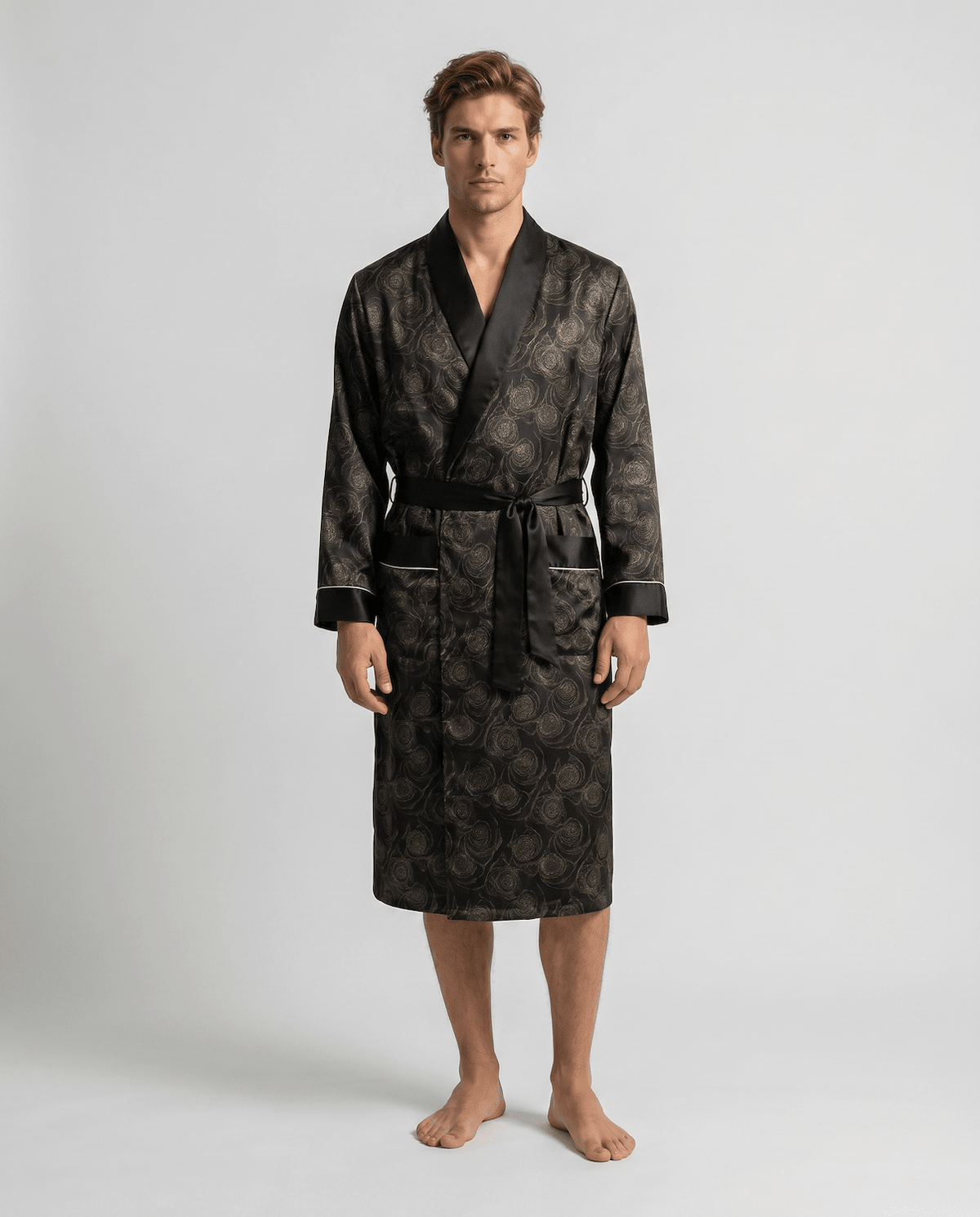 Men’s Robe – Luxurious Paisley Pattern Sleepwear