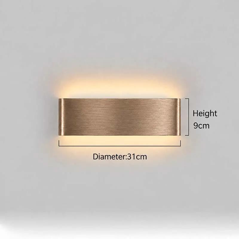 LED Wall Light Aluminium Up & Down Wall Lamp for Bedroom and Hallway