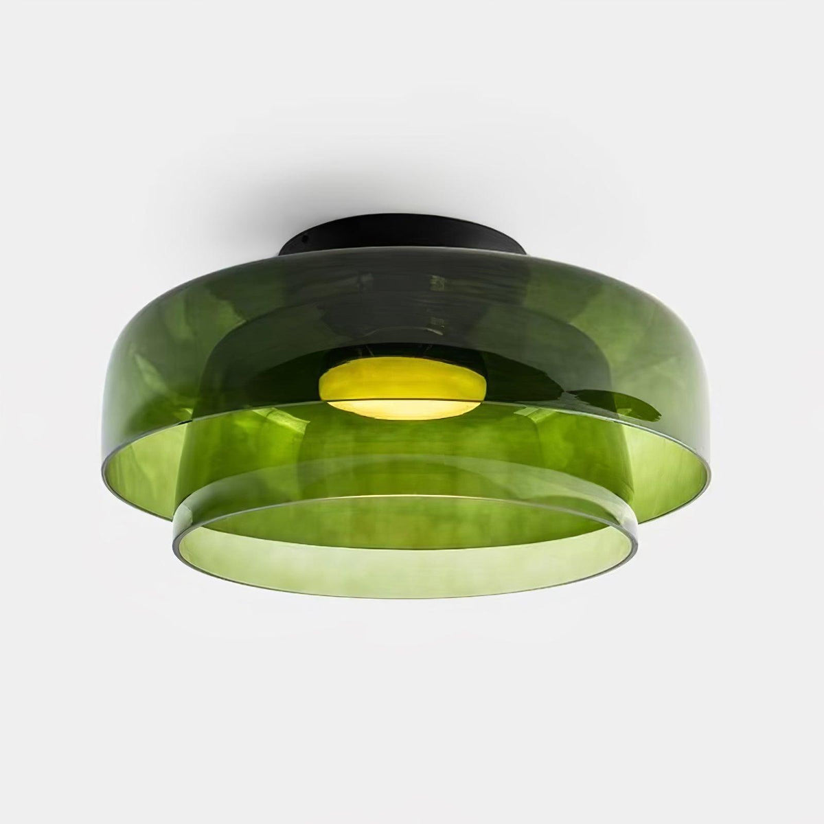 Minimalist Ceiling Light Integrated LED Smoked Glass 16