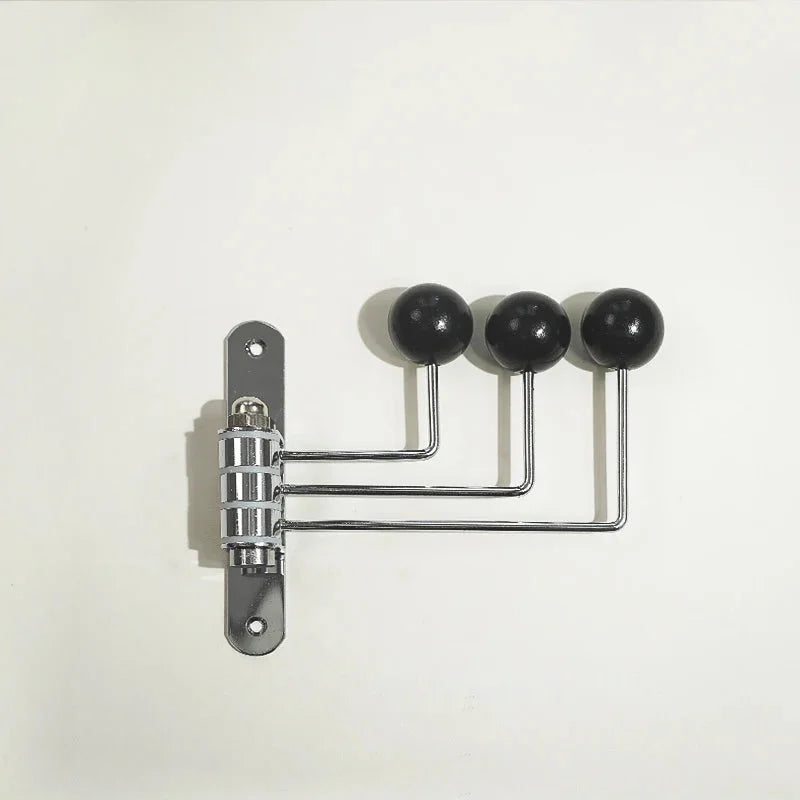 Wall Mounted Coat Rack with Rounded Metal Hooks