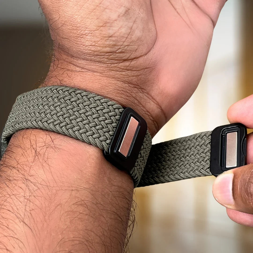 Woven Loop Watch Band for Apple Watch - Adjustable Stretch Strap