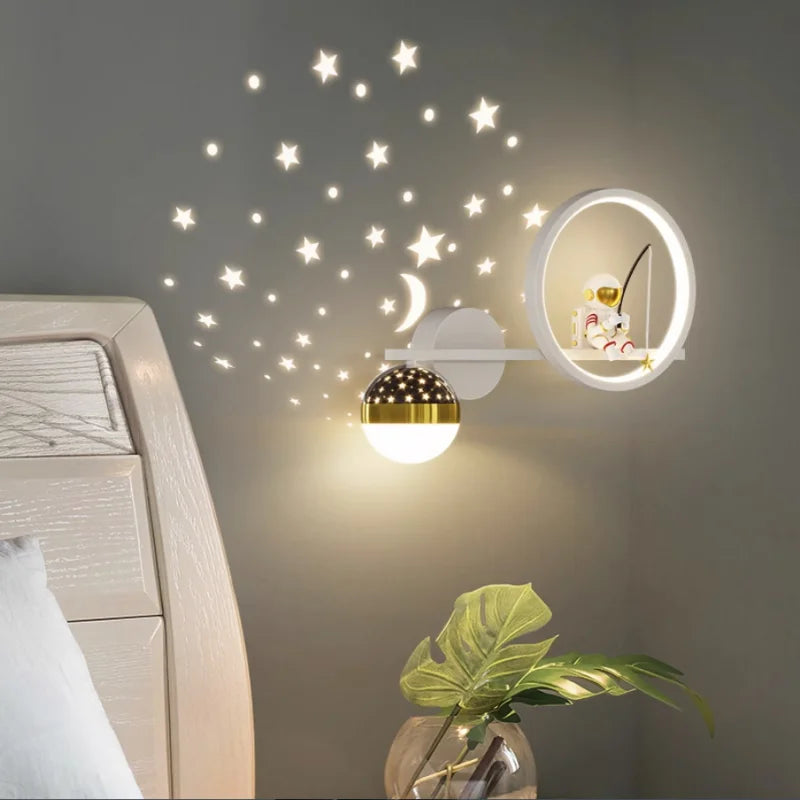 Kids Wall Night Light Moon & Stars Projector Lamp