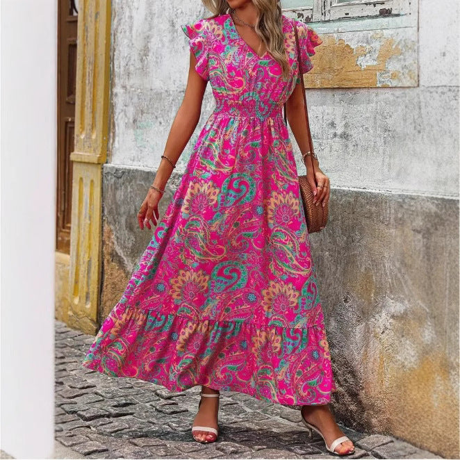 Cato | Dames Maxi Jurk met Bloemenprint – Mouwloos, V-Hals & Luchtige Pasvorm voor Zomer en Vakantie