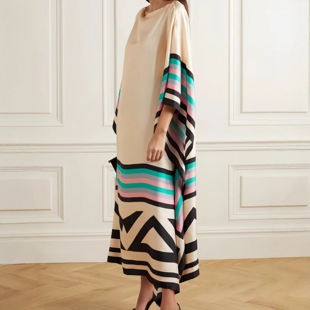 Dieuwertje | Dames Maxi Jurk – One Shoulder – Losse Pasvorm & Asymmetrische Zoom