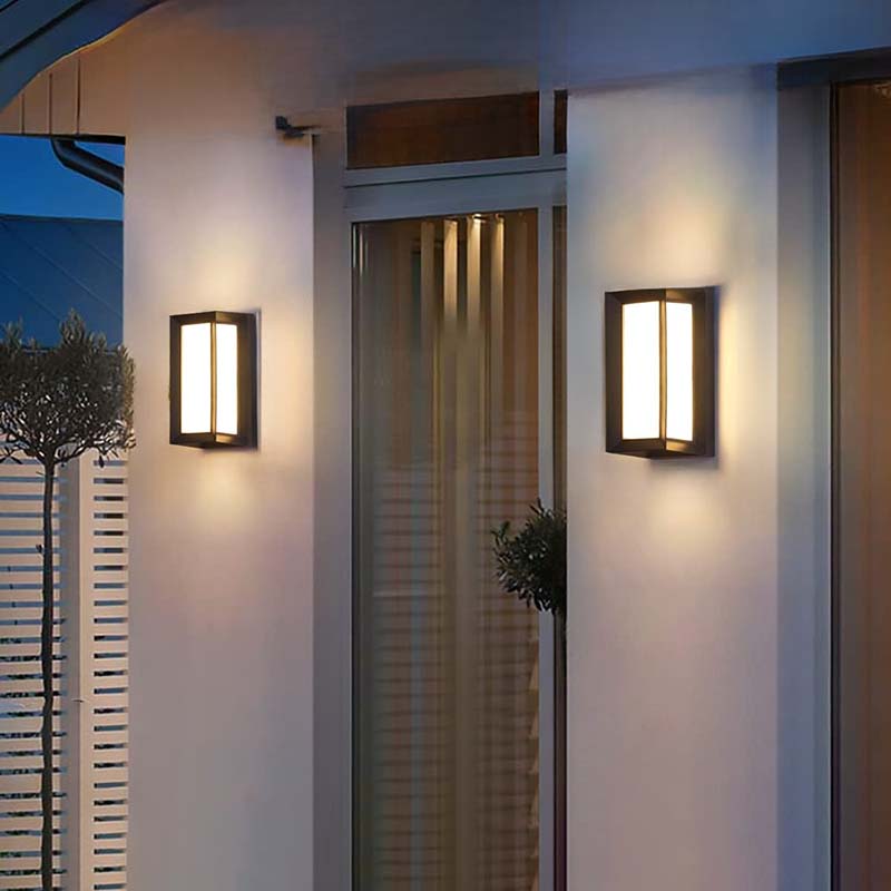 Black LED Wall Light with Motion Sensor – Weatherproof Outdoor Lighting for Garden, Porch & Path