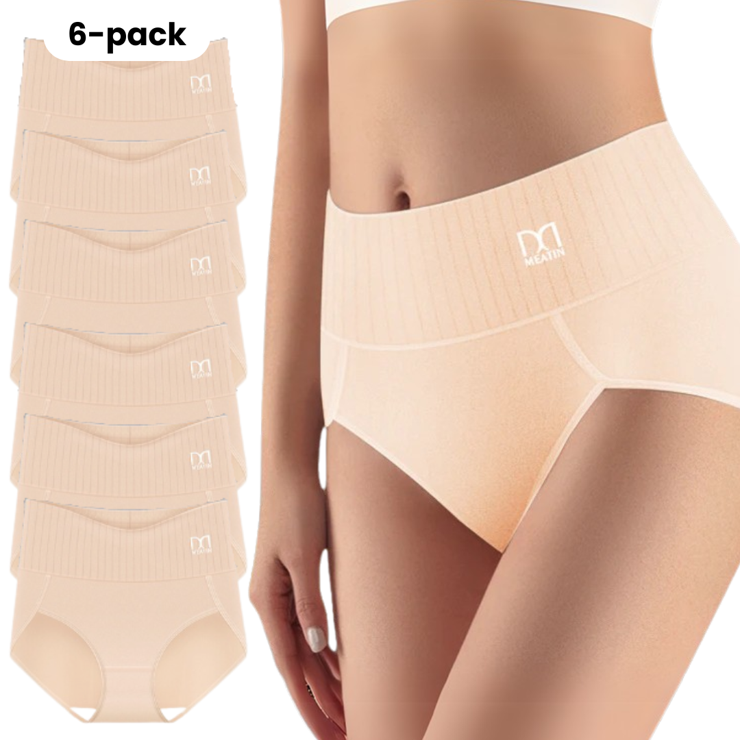 Corrigerend Zweet Afvoerend Dames Ondergoed Met Stretch - 6 PACK – Beige
