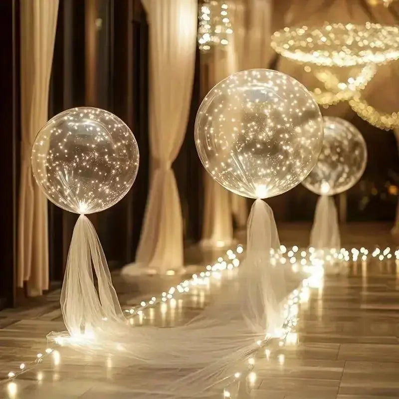 LED Balloon Lights Clear 45 cm, Warm White, Set of 10