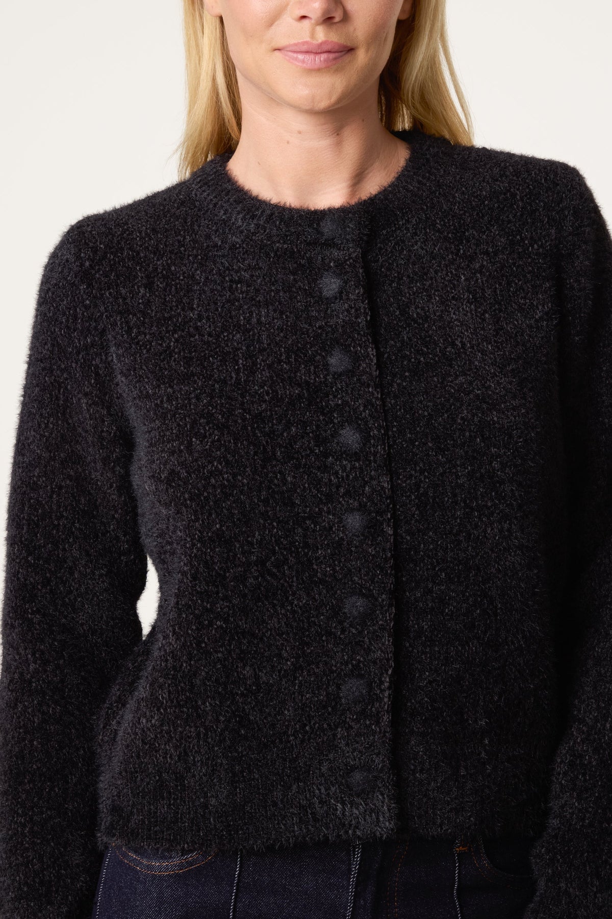 Women's Cardigan with Soft Textured Finish