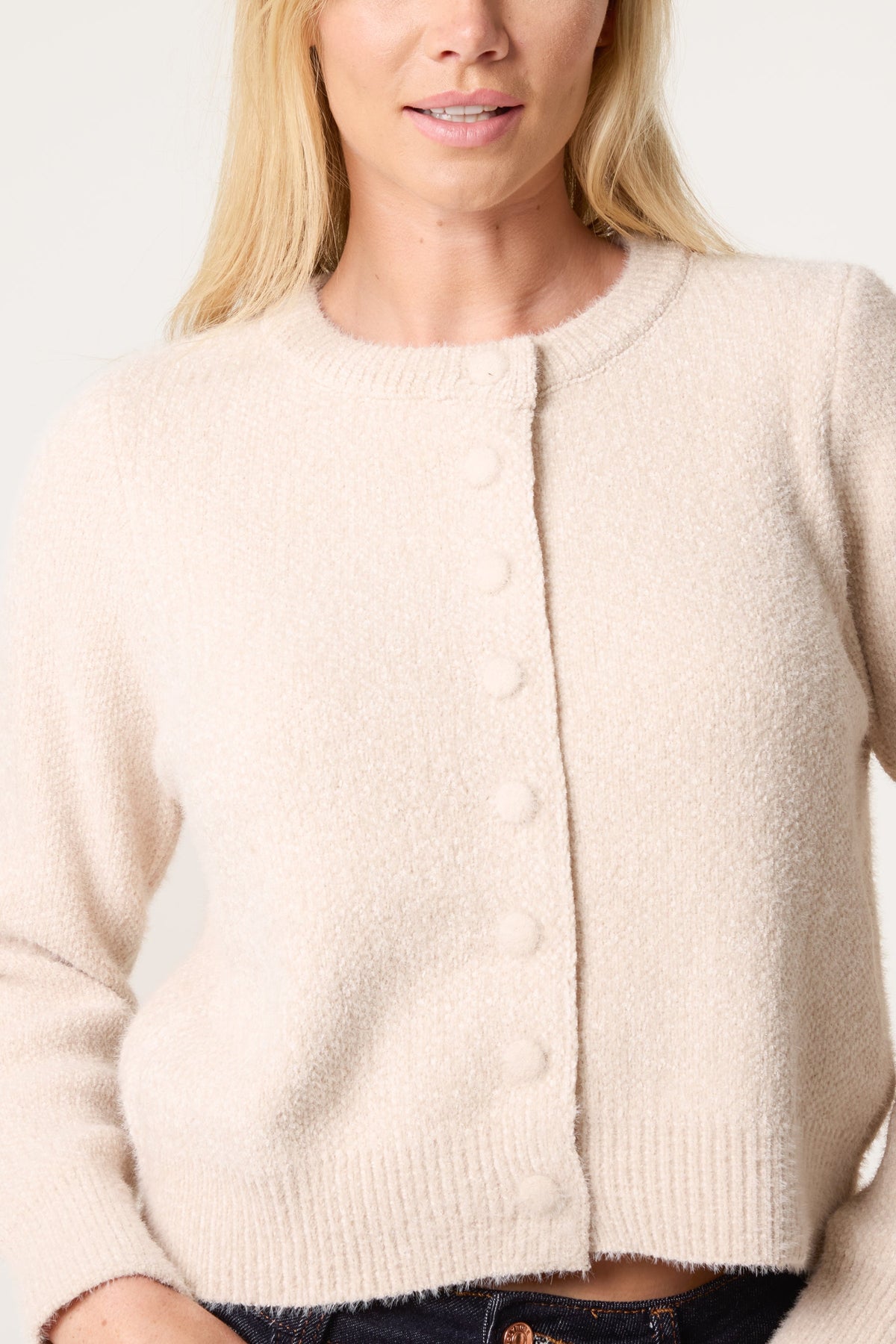 Women's Cardigan with Soft Textured Finish