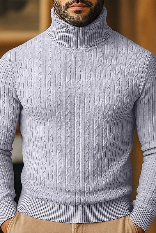 Rupert | Cable Knit Turtleneck Sweater 0