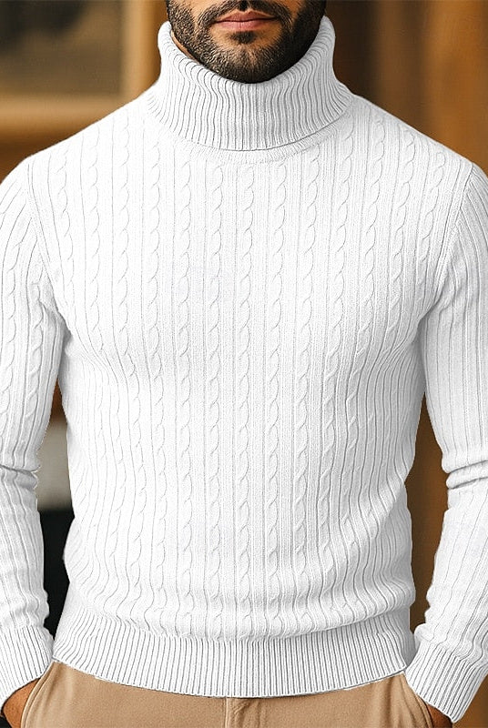 Rupert | Cable Knit Turtleneck Sweater 1