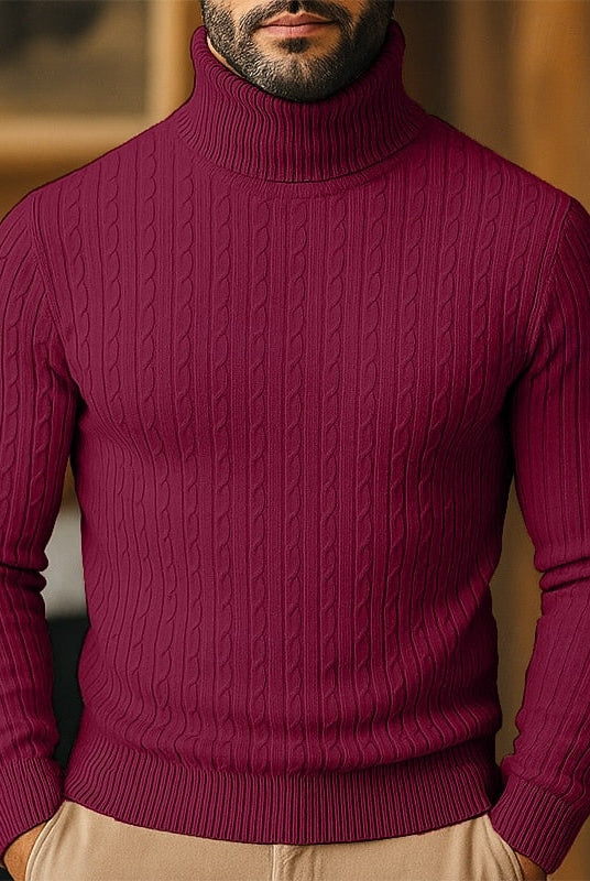 Rupert | Cable Knit Turtleneck Sweater 10