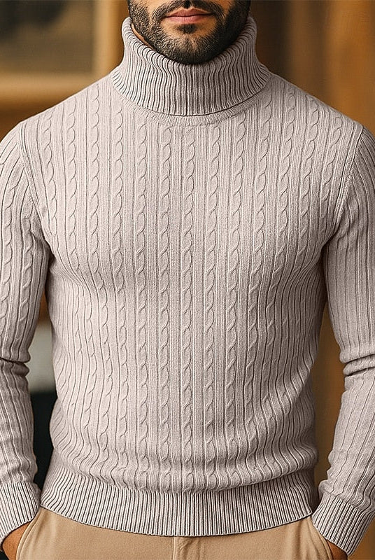 Rupert | Cable Knit Turtleneck Sweater 13