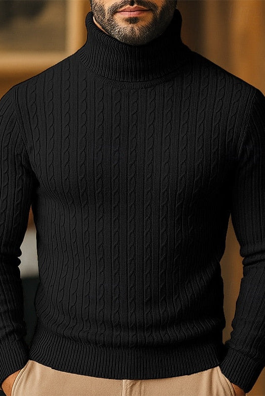 Rupert | Cable Knit Turtleneck Sweater 3