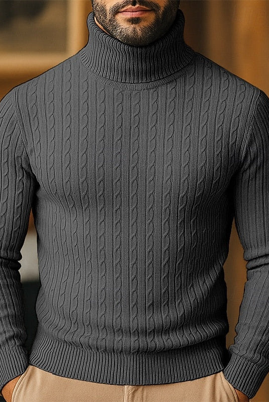 Rupert | Cable Knit Turtleneck Sweater 6