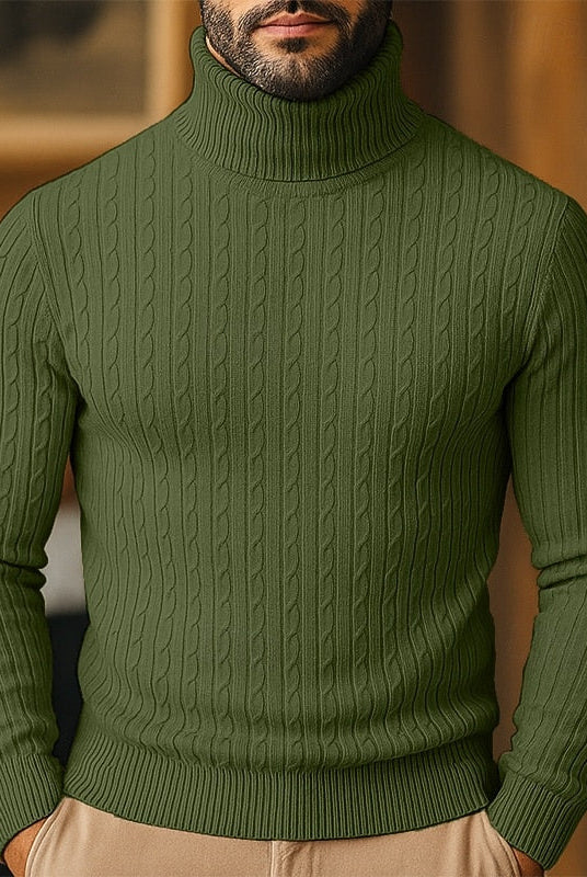 Rupert | Cable Knit Turtleneck Sweater 8