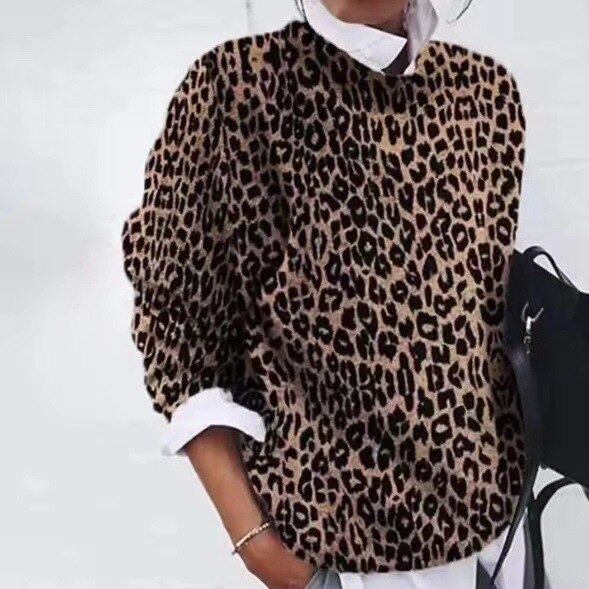 Women's Floral Print Sweater - Soft Knit Pullover