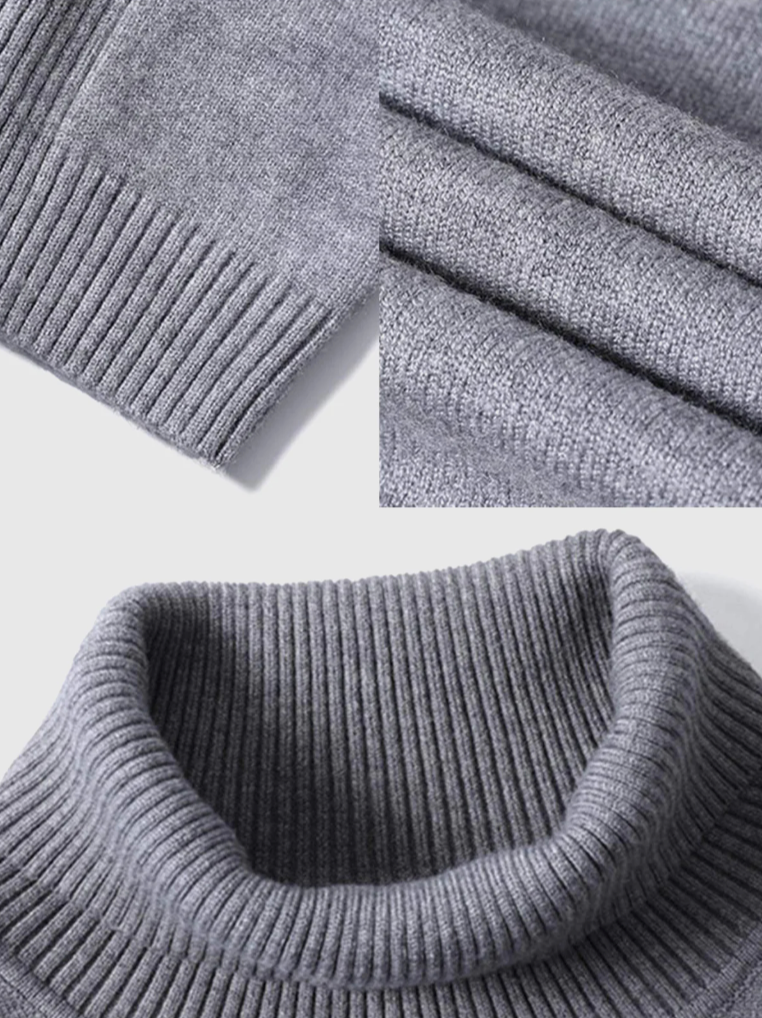 Men's Turtleneck Sweater – Fine Knit Pullover
