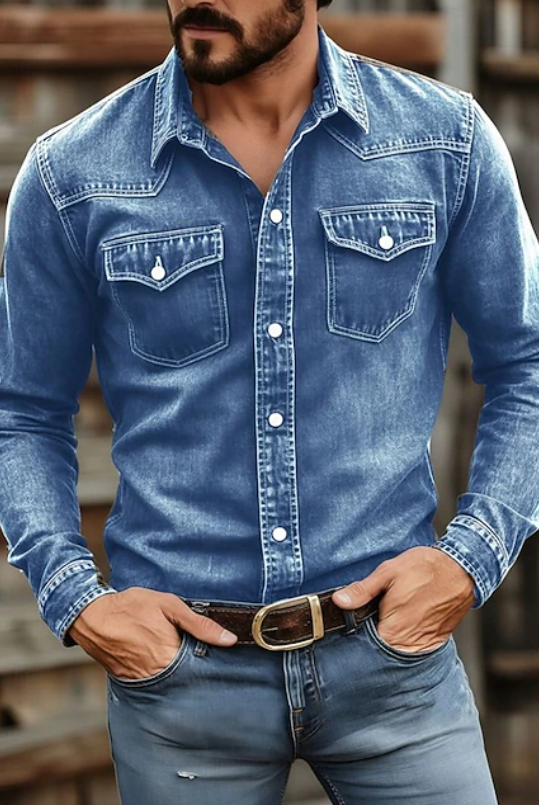 Holbrook | Men's Denim Western Long Sleeve Shirt
