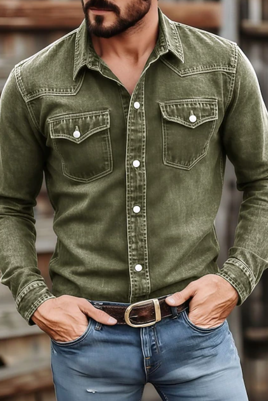 Holbrook | Men's Denim Western Long Sleeve Shirt