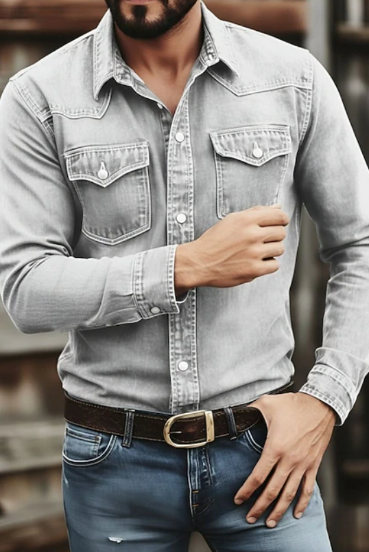 Holbrook | Men's Denim Western Long Sleeve Shirt