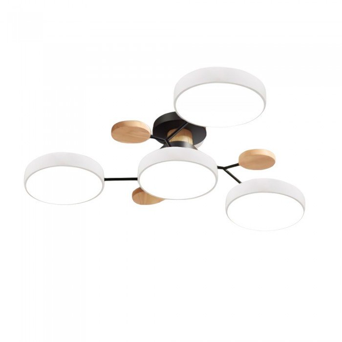 Scandinavian LED Ceiling Light with Branched Arms, 4 to 7 Lights