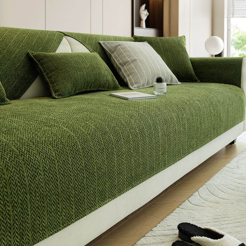 Chenille Sofa Cover - Anti-Scratch Pet-Friendly Couch Protector