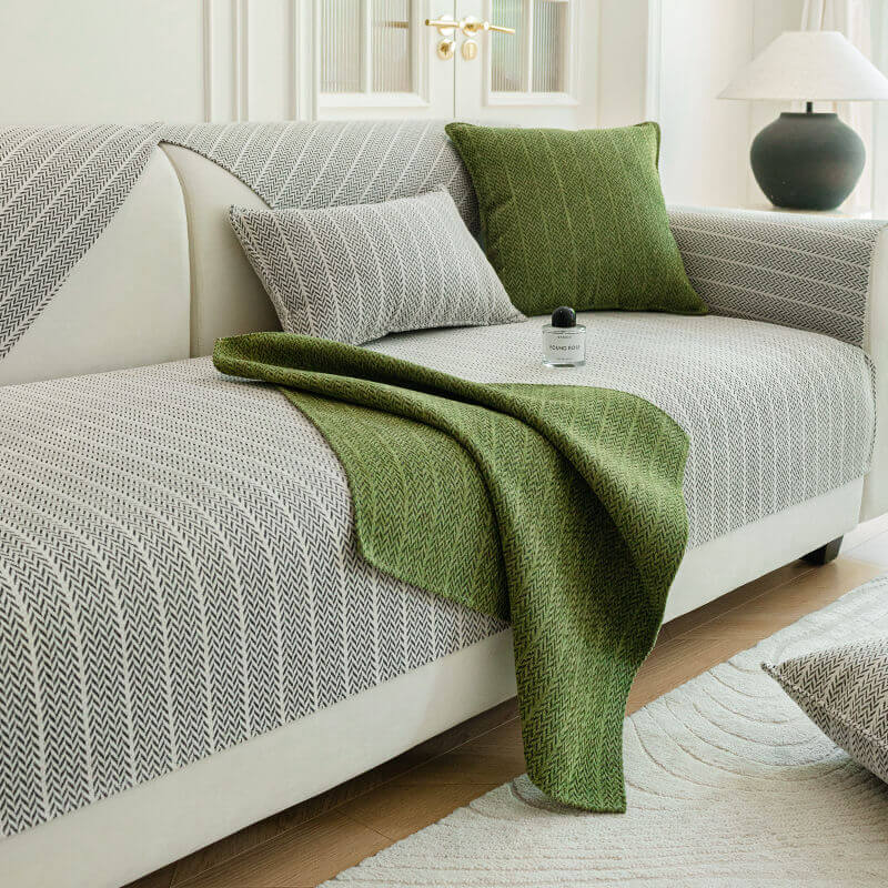 Chenille Sofa Cover - Anti-Scratch Pet-Friendly Couch Protector