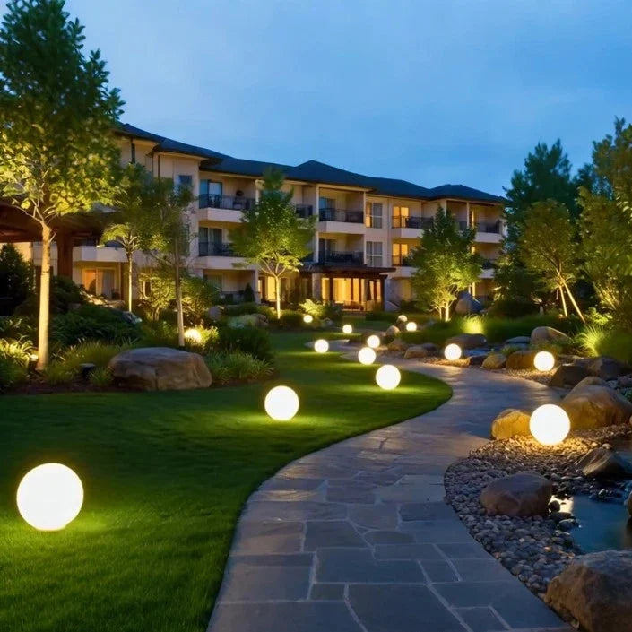 Spherical Outdoor Garden Light with Remote Control - 16 Colours, Weather-Resistant