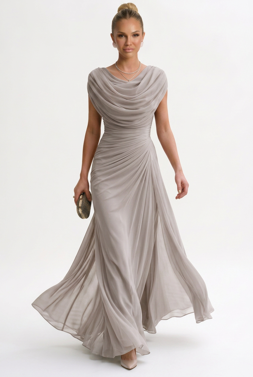 Women's Maxi Dress Sleeveless Round Neck Polyester