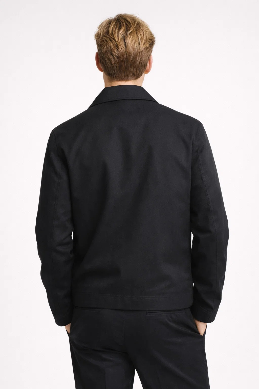 Men's Structured Jacket with Checked Lining, Business Casual