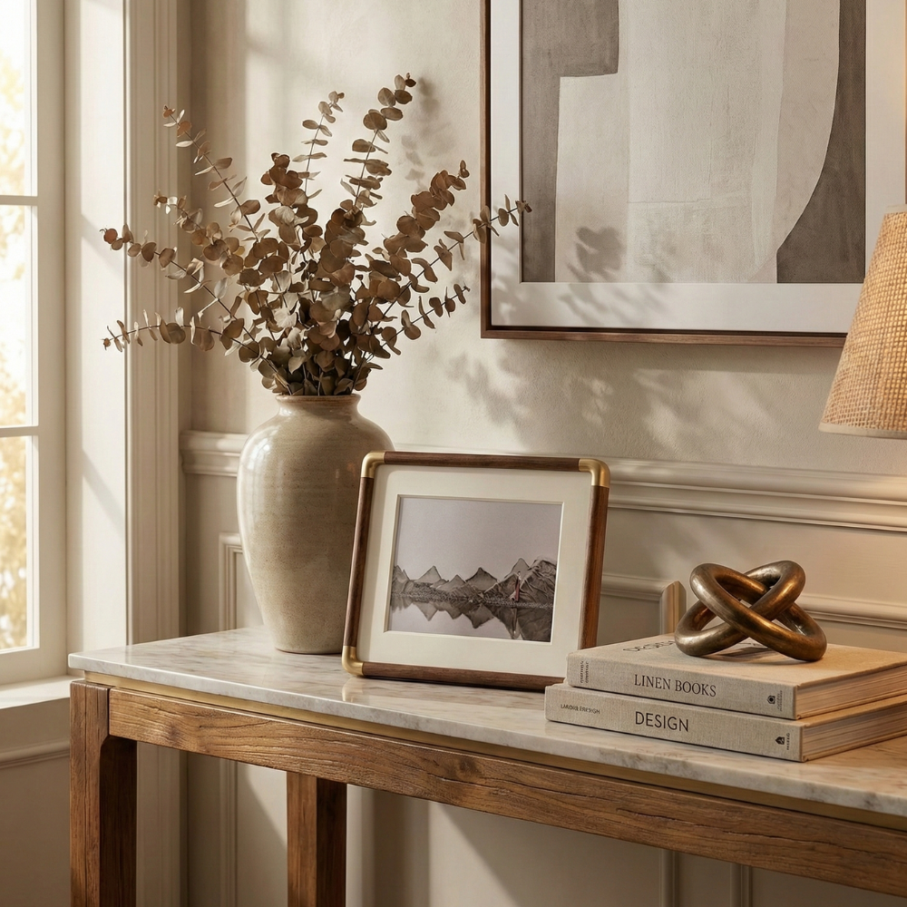 Vintage Solid Wood Tabletop Photo Frame Elegant Design 10