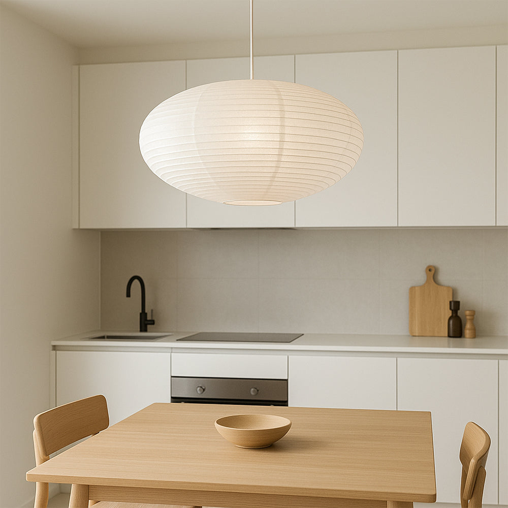 Wabi-Sabi Cotton Paper Pendant Ceiling Light