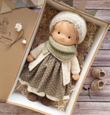 Handmade Waldorf Doll - Personalized Imaginative Play Toy for Kids 3+