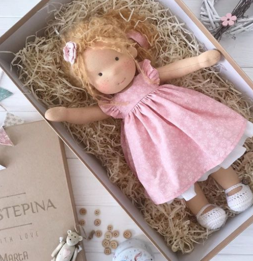 Handmade Waldorf Doll - Personalized Imaginative Play Toy for Kids 3+