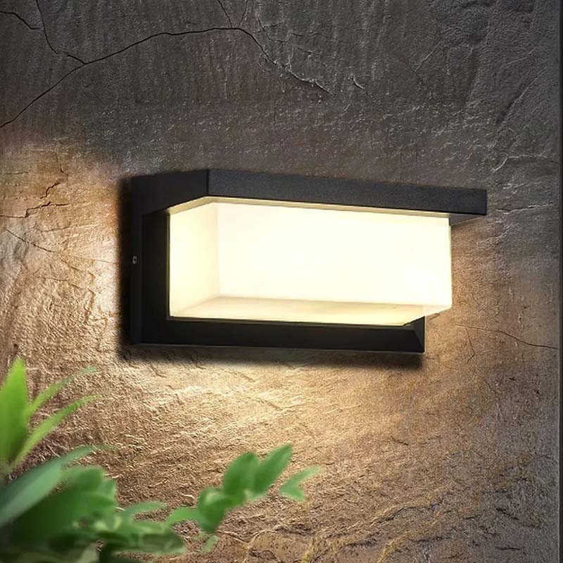 Black LED Wall Light with Motion Sensor – Weatherproof Outdoor Lighting for Garden, Porch & Path