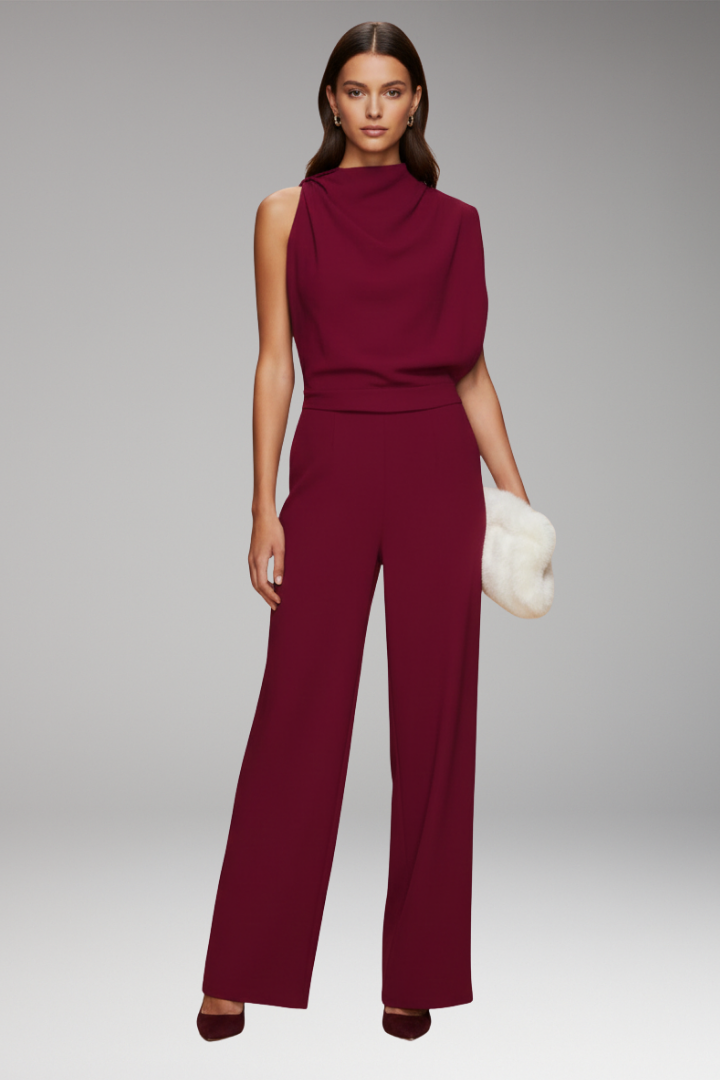 Women's Sleeveless Jumpsuit with Wide-Leg Trousers