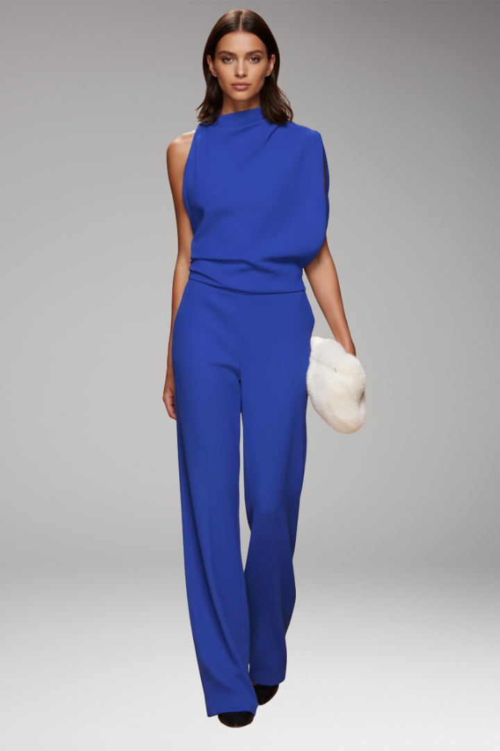 Women's Sleeveless Jumpsuit with Wide-Leg Trousers