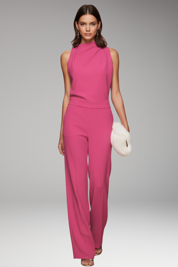 Women's Sleeveless Jumpsuit with Wide-Leg Trousers