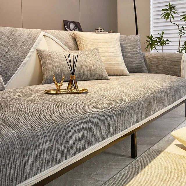 Sofa Cover Chenille Fabric Non-Slip Pet-Friendly Stretch Slipcover