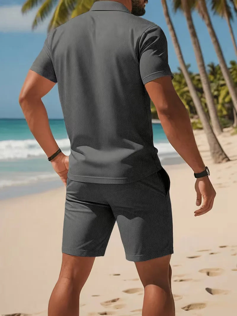 Men's Polo Shirt and Shorts Summer Set