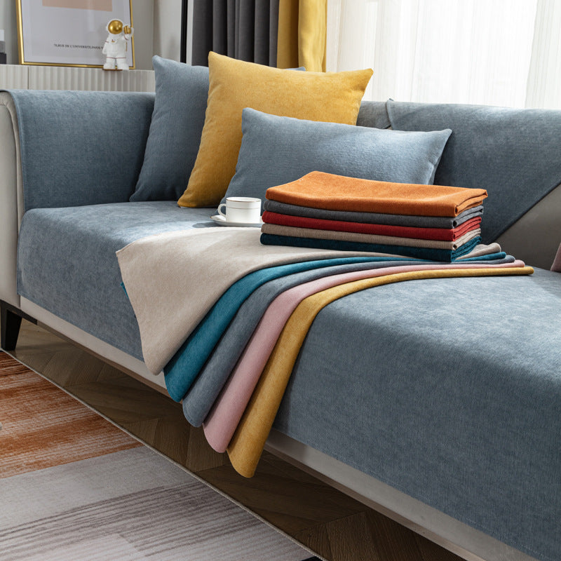 Anti-Slip Chenille Sofa Cover - Soft Pet & Kid Friendly Couch Protector