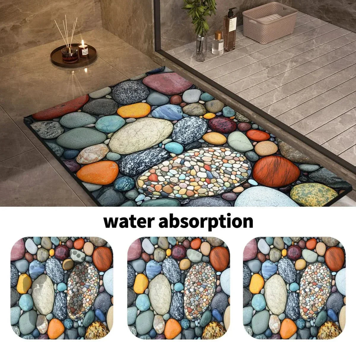 Non-Slip Diatomite Floor Mat – Quick-Drying Bath Mat for Bathroom & Kitchen